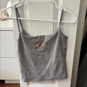 Abercrombie & Fitch Gray Camisole with Chicago Bears Logo
